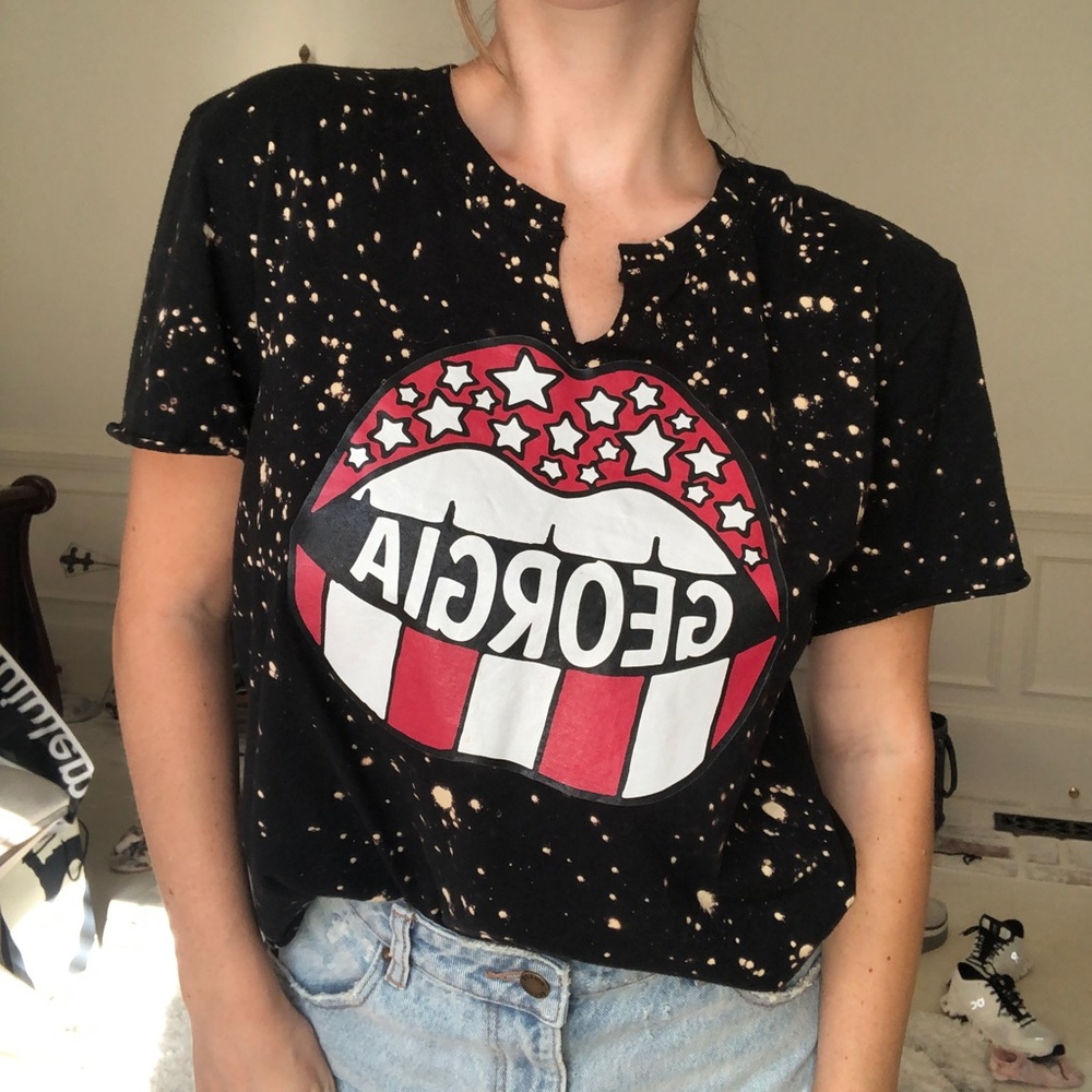 UGA cropped tee